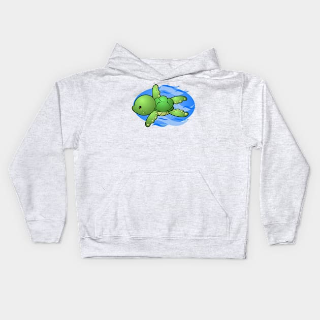 Sea Turtle Kids Hoodie by LyddieDoodles